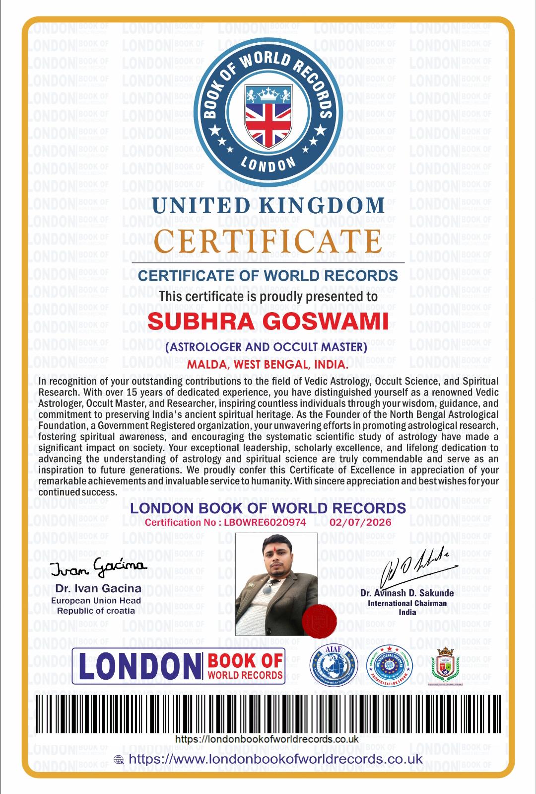 Certificate 1